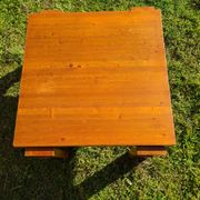 Solid pine coffee table, 1970s