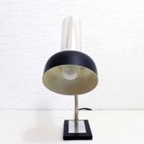Black and chrome metal desk lamp