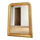 Antique mirror Louis-Philippe beaded gold leaf 123cm/90cm geometric decoration