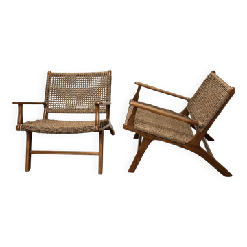 Paire de fauteuils corde Olivier de Schrijver