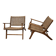 Paire de fauteuils corde Olivier de Schrijver