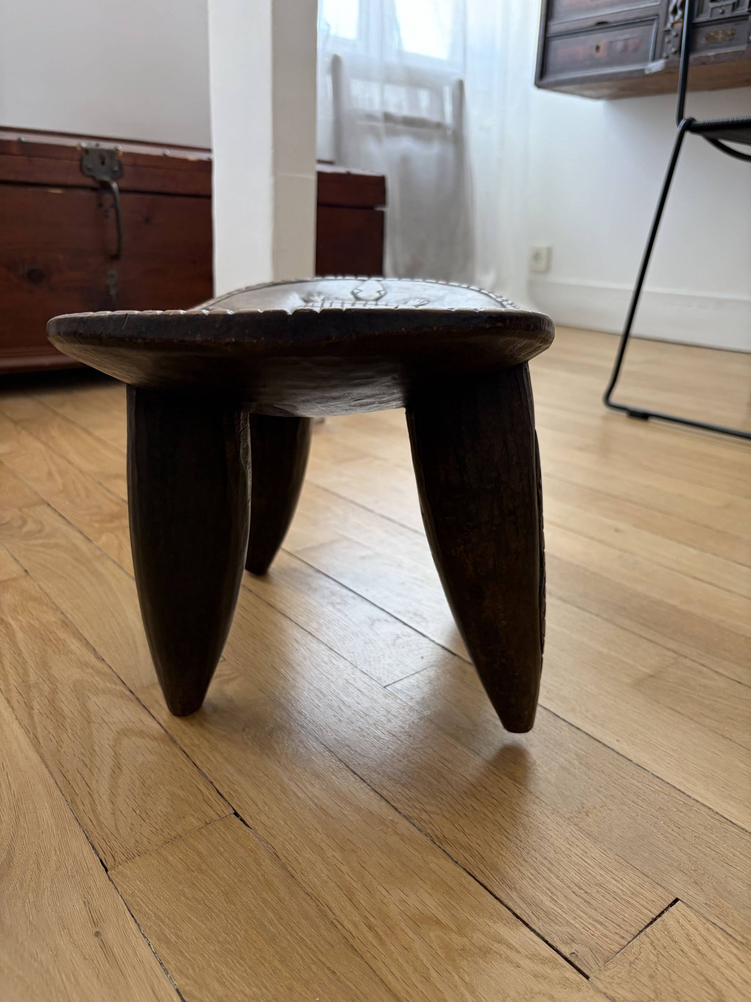 Small carved African stool