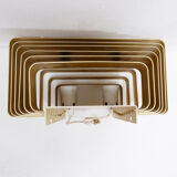 Pair of gold-plated aluminum wall lights by Jules Wabbes - 2 pairs available