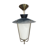 Arlus Lunel 1950 chandelier in perforated metal