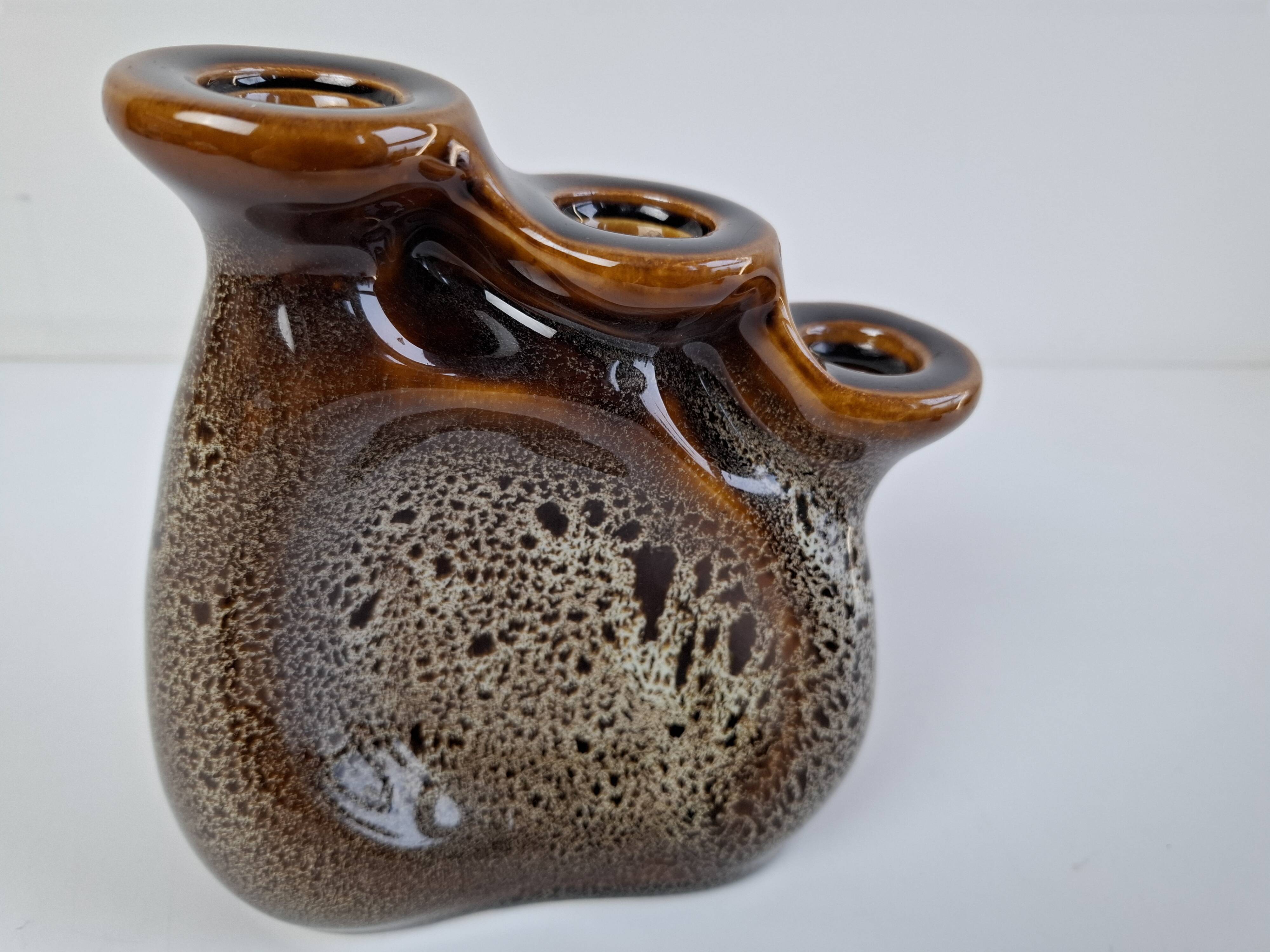 Mid-Century Modern Triple Candle Holder by Ditmar Urbach, Czechoslovakia, 1