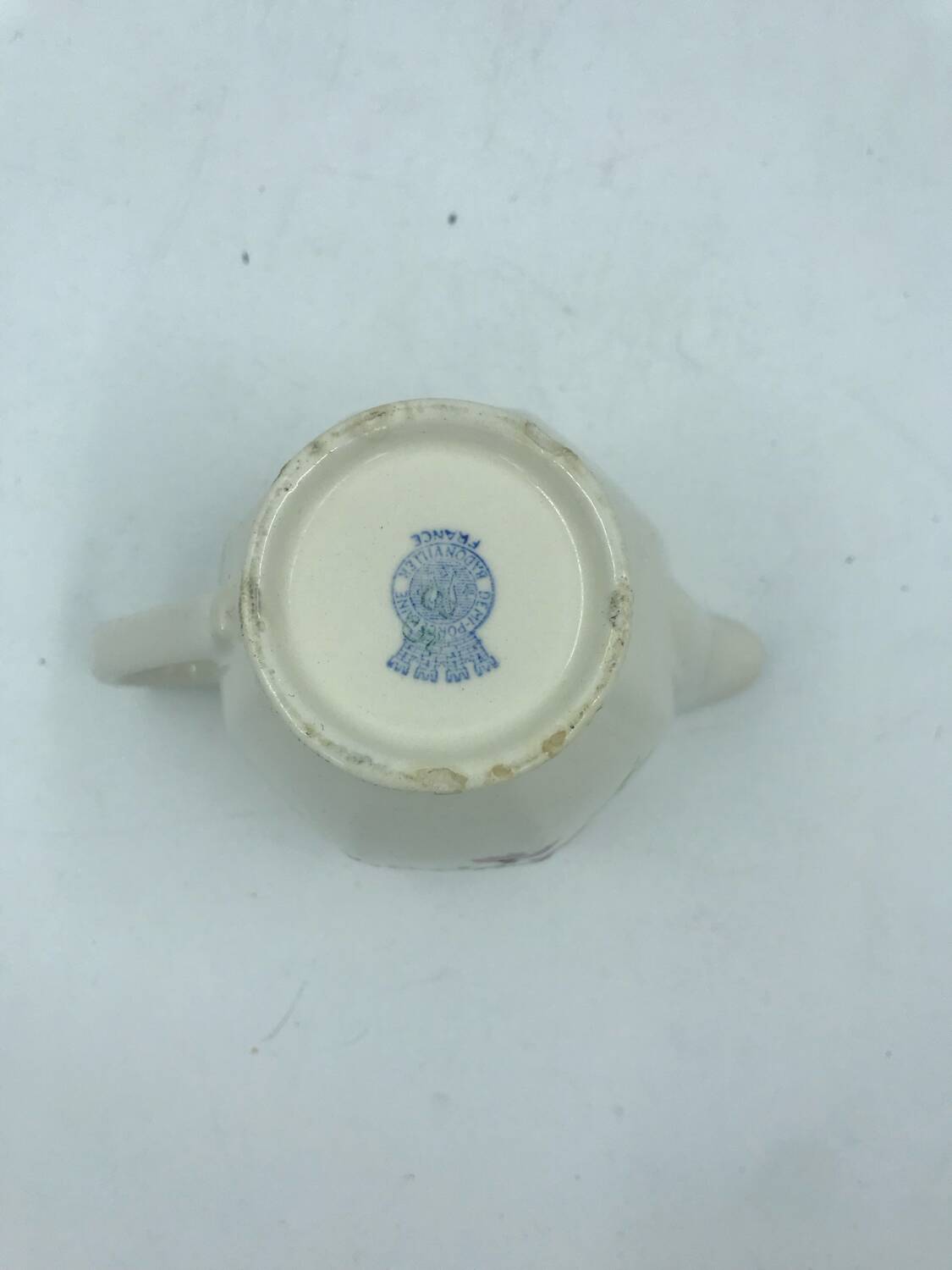 Antique porcelain milk jug Badonviller