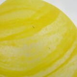 Yellow glass paste mushroom lamp in Art Nouveau style