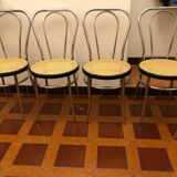 Set of 4 vintage chrome chairs