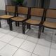 Suite de 4 chaises en cannage Baumann vintage 1970