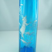 Pair of blue glass vases in the taste of Mary GREGORY