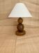 Lampe boules en bois, câble tissu 2M, abat-jour coton