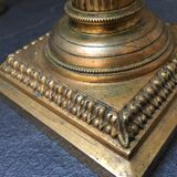 Golden bronze Corinthian column lamp