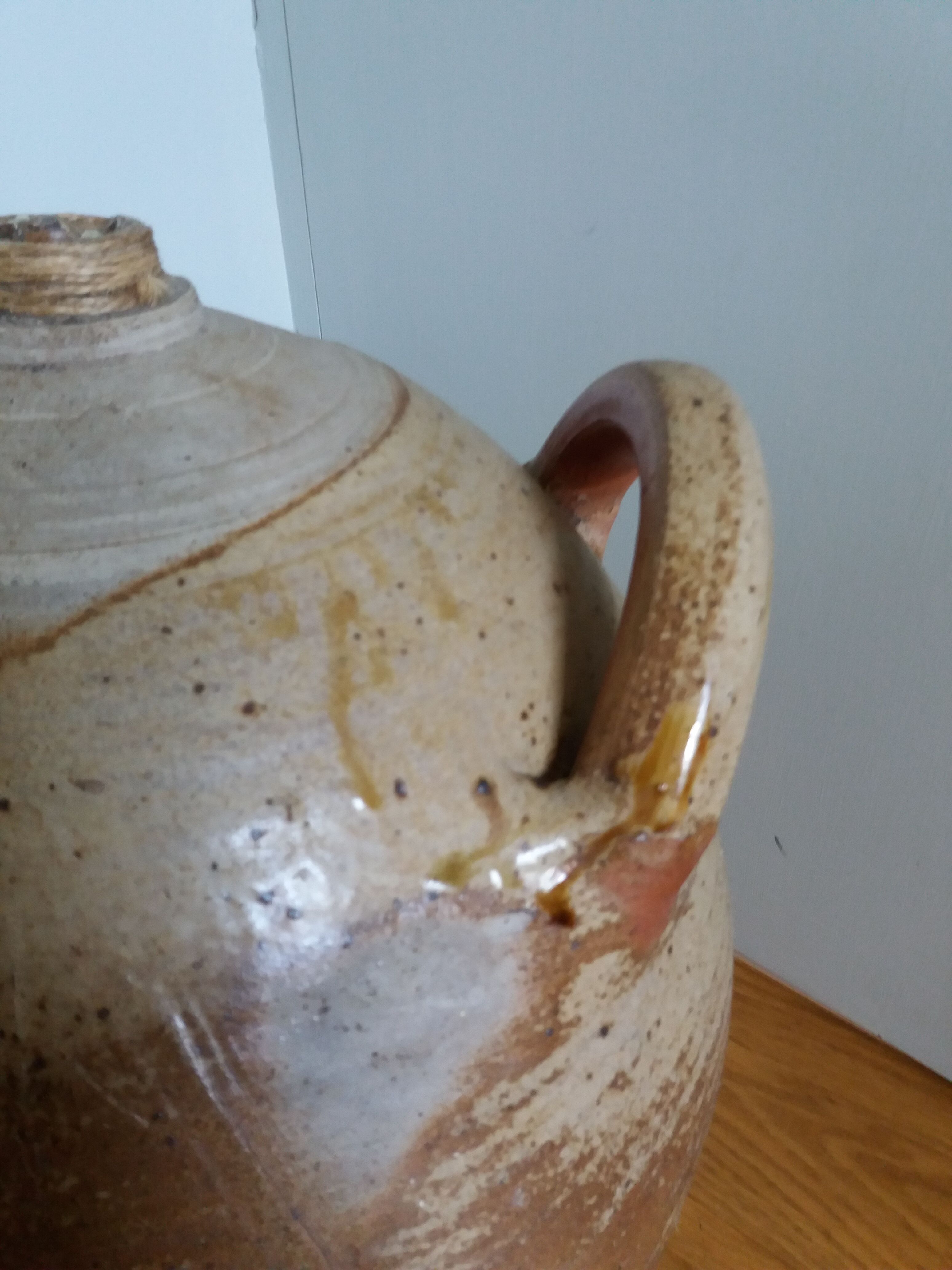 Stoneware vinegar jar