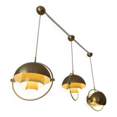 Set of 3 GUBI Multi-Lite pendants – Louis Weisdorf – Brushed brass
