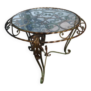 Table basse fer forgé