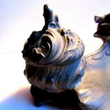 Double ink out 19th in tin signed J. GARNIER: The Cherub fisherman