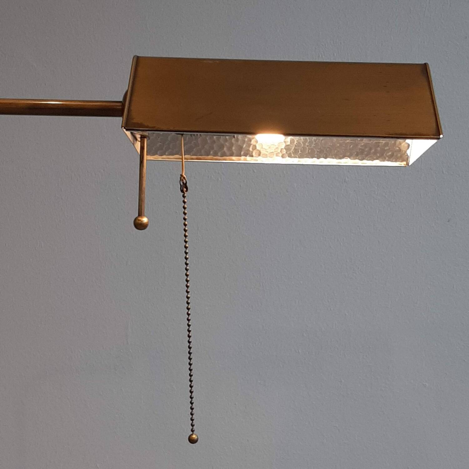 Vintage brass reading floor lamp