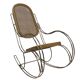 Vintage rocking chair brass bentwood design 1970s