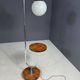 Restored Bauhaus floor lamp with integrated table by R. Slezák