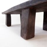 Primitive rustic brutalist bench or coffee table - 20th