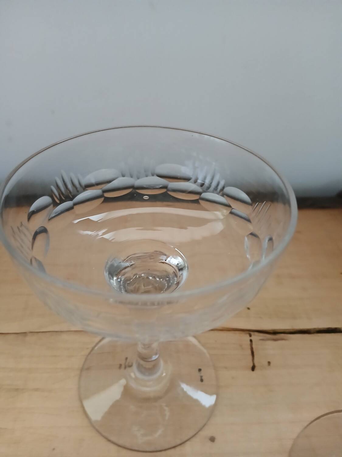 11 antique champagne glasses