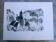Original Indian ink wash drawing by Jean Villette (1913-2005)