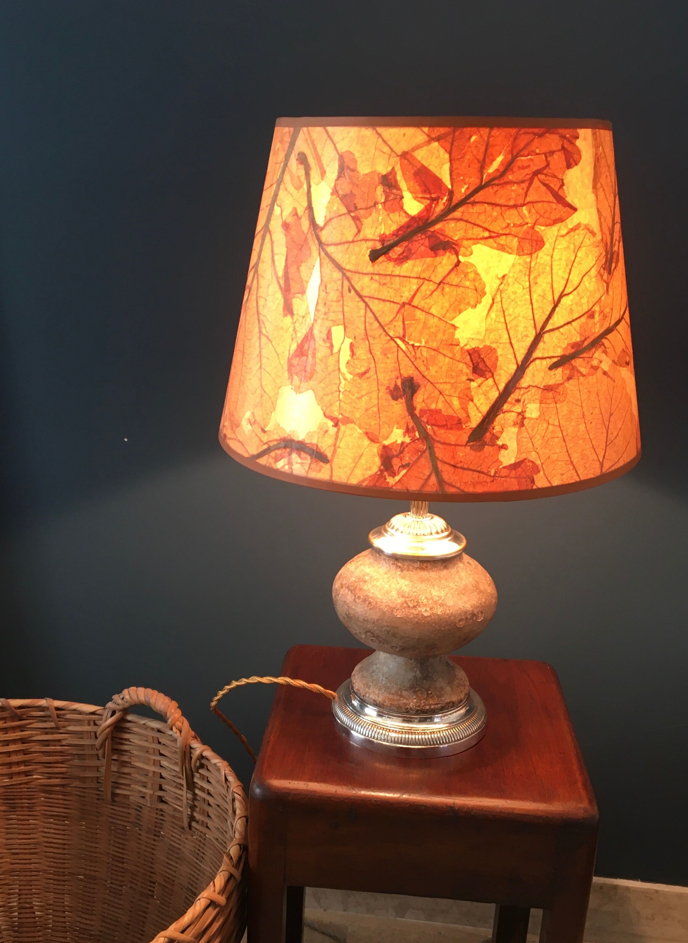 Paper herbarium lampshade, 70s