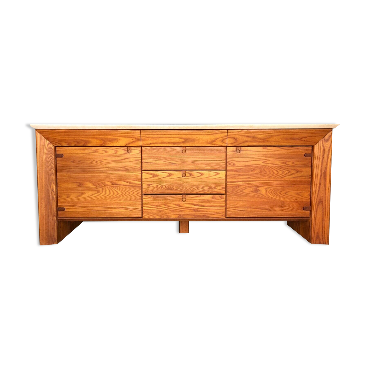 Sideboard seltz casaligne 3 drawers 2 doors granite casa