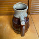 Vintage flamed ceramic barrel-shaped pichet in old style revol 1l #