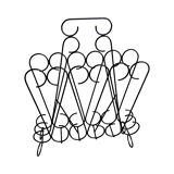 Openwork metalwork newspaper rack, Belgium 1970s