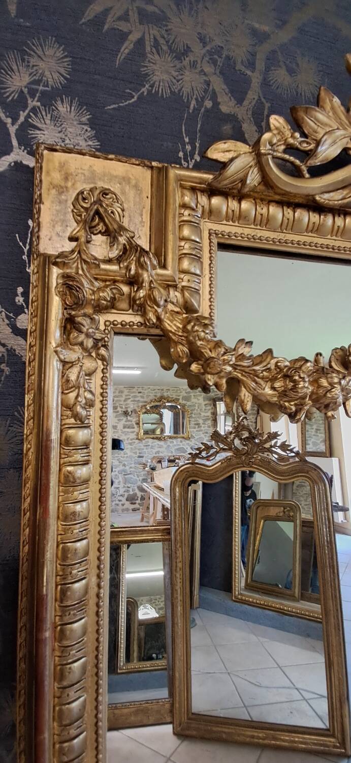19th century mirror 175 x 92