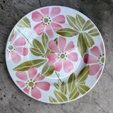 Vintage round dish Digoin Sarreguemines decor Edwina