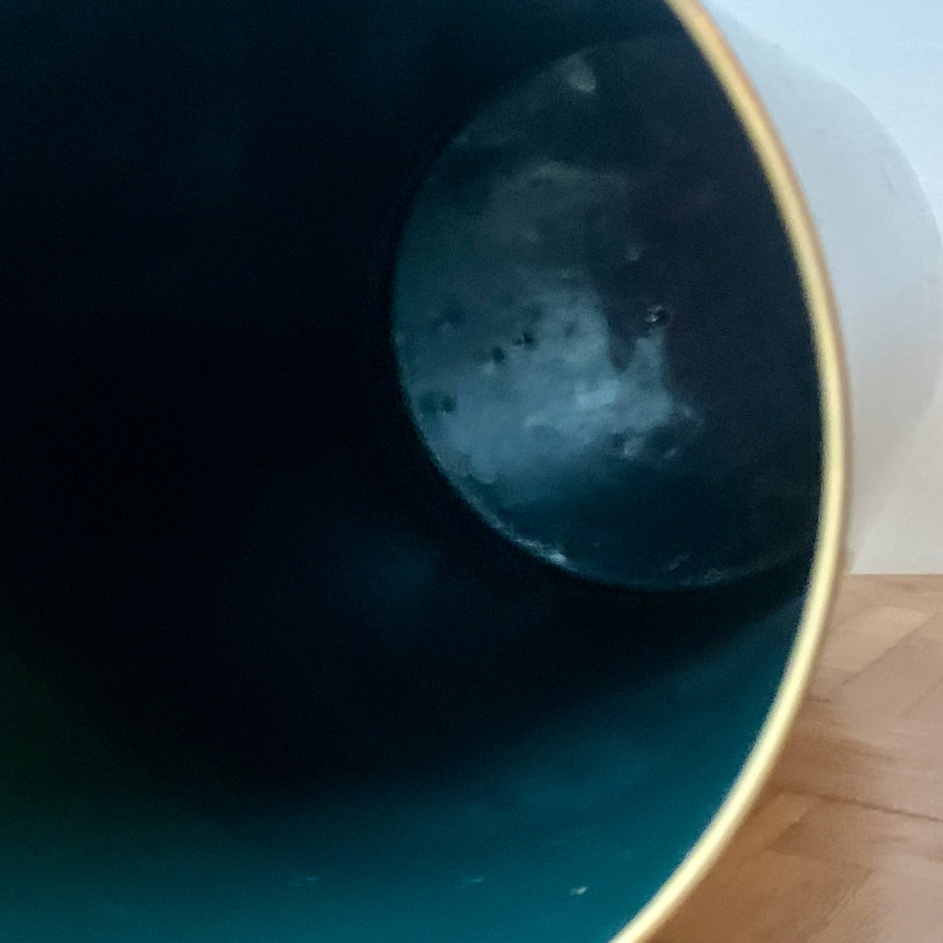 Old enameled sheet metal umbrella stand - duck decoration