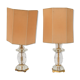 Paire de lampes en verre