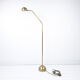 Lampadaire vintage Hustadt à 2 têtes flexibles, laiton mat