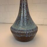 Danish table lamp in blue ceramic, Soholm Stentøj, Scandinavian Denmark