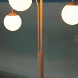 Minimalist floor lamp cascade space age white