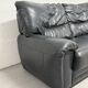 Anthracite grey leather sofa — Italian postmodern design