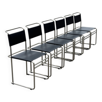Set of 6 B5/B40 Chairs with Tubular Frame attributed to Marcel Breuer