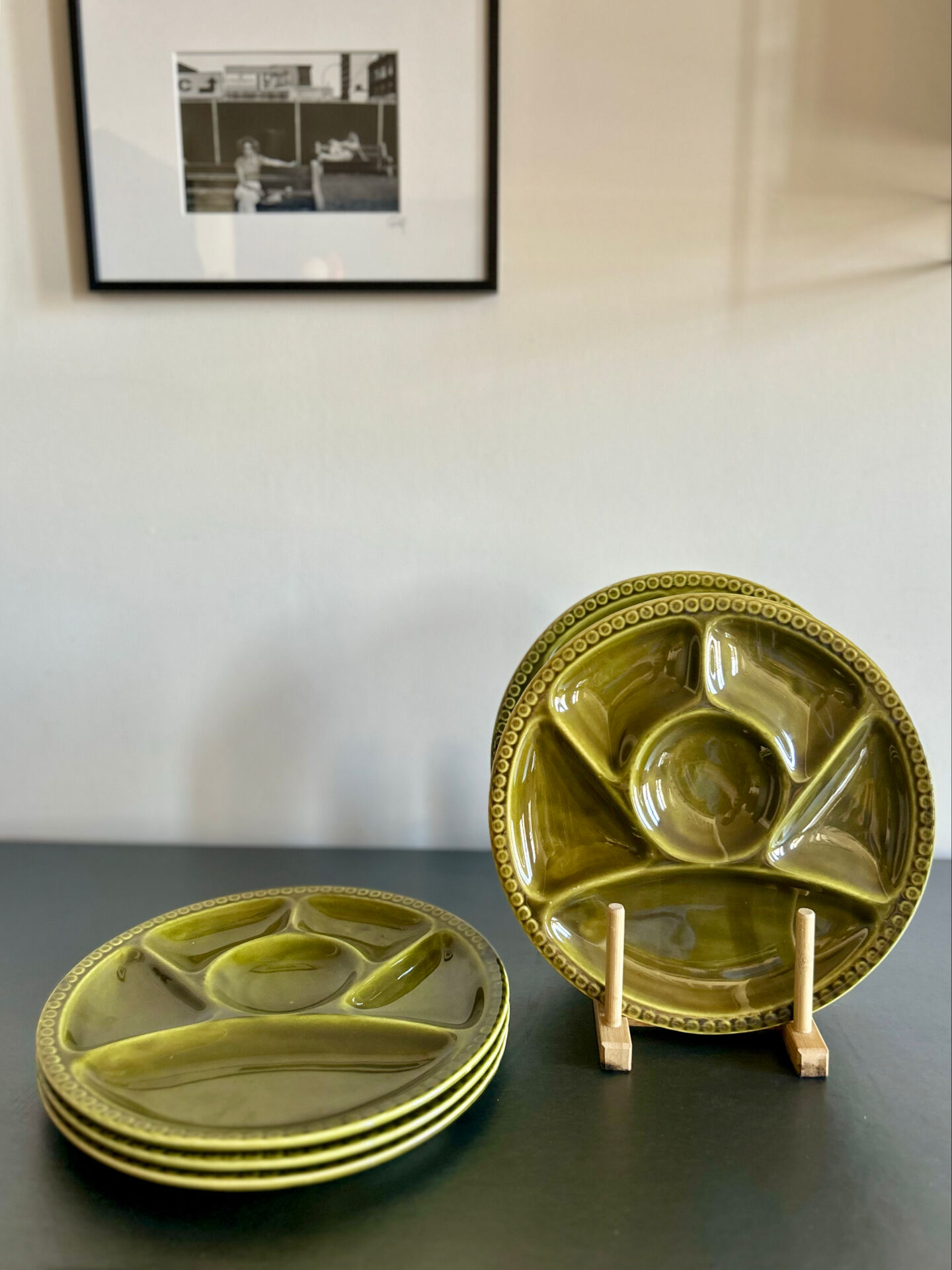 Assiettes en faïence Gien