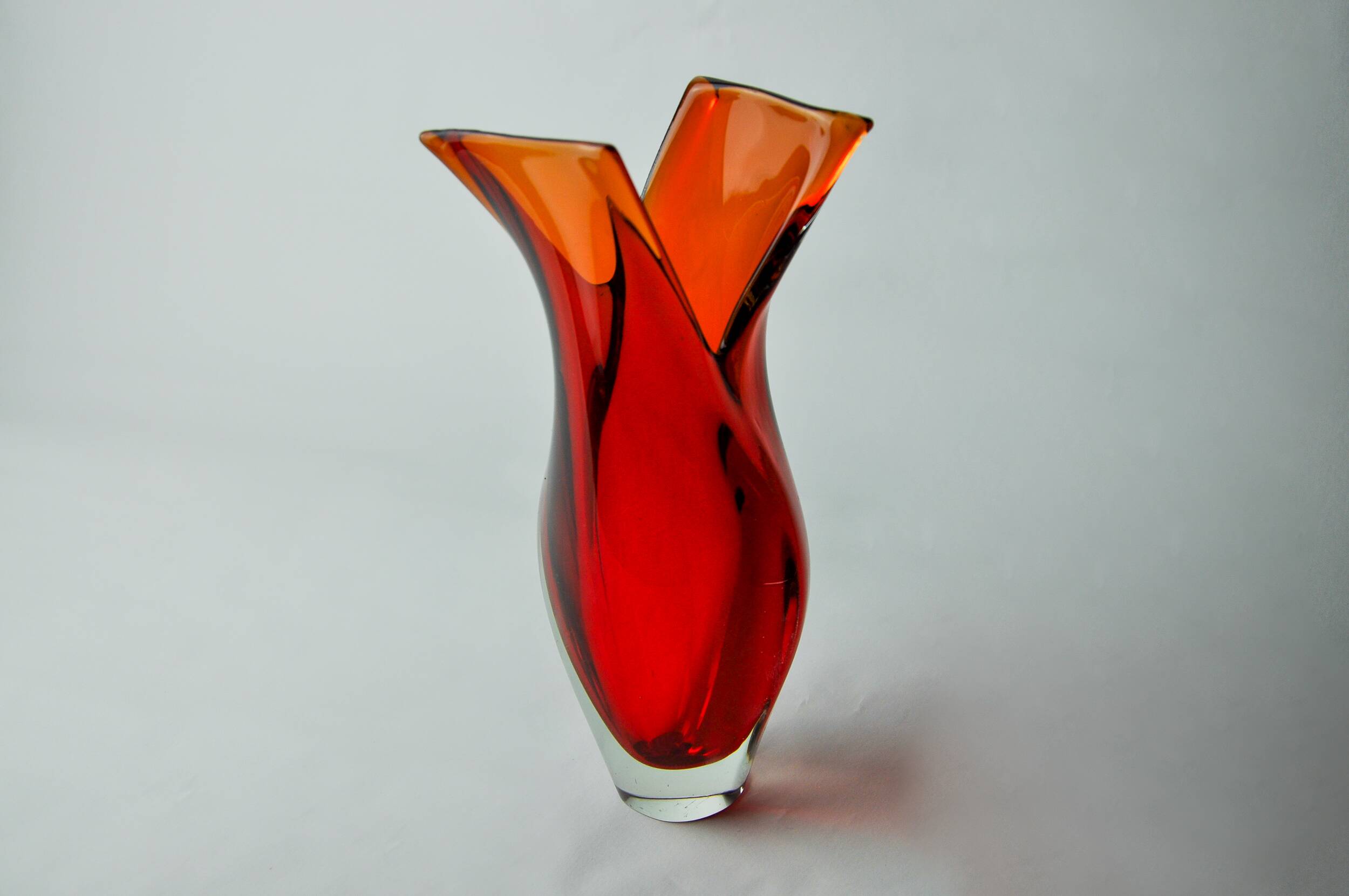 Sommerso Fish Vase by Seguso, Murano, Italy, 1970