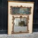 Fireplace Mirror Or Trumeau, Oil On Canvas And Gilded Wood, 18th Century