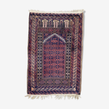 Vintage carpet turkmen belutch afghan 81x123 cm