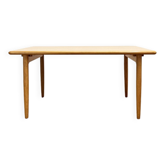 Table à manger en bois de chêne du milieu du siècle, design danois, années 1960, Danemark