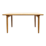 Table à manger en bois de chêne du milieu du siècle, design danois, années 1960, Danemark