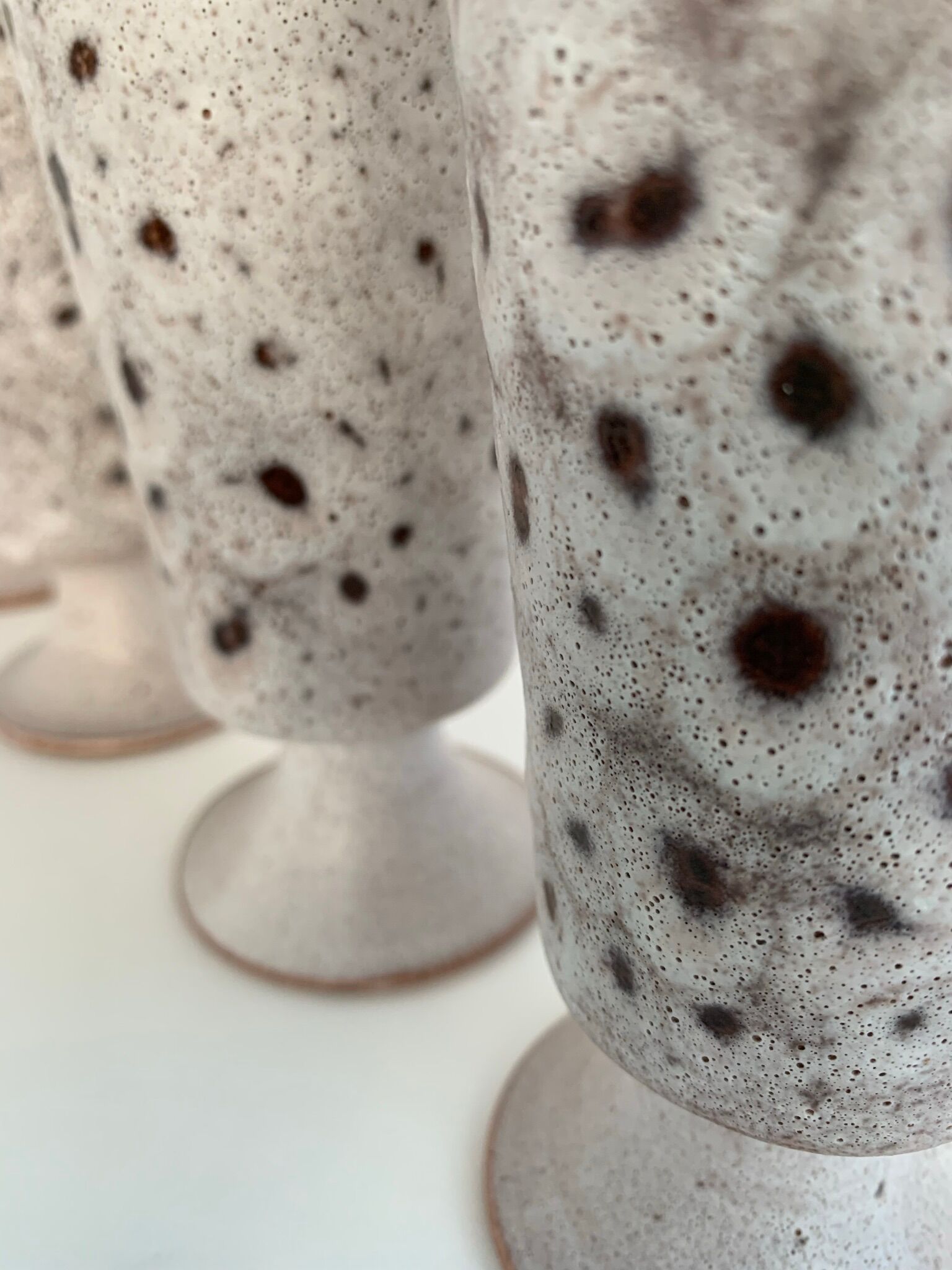 Pitcher and 5 ceramic mazagrans from Vallauris