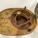 Vintage world map bar, globe