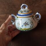 Sugar bowl, Angoulême art earthenware factory, Le Renoleau