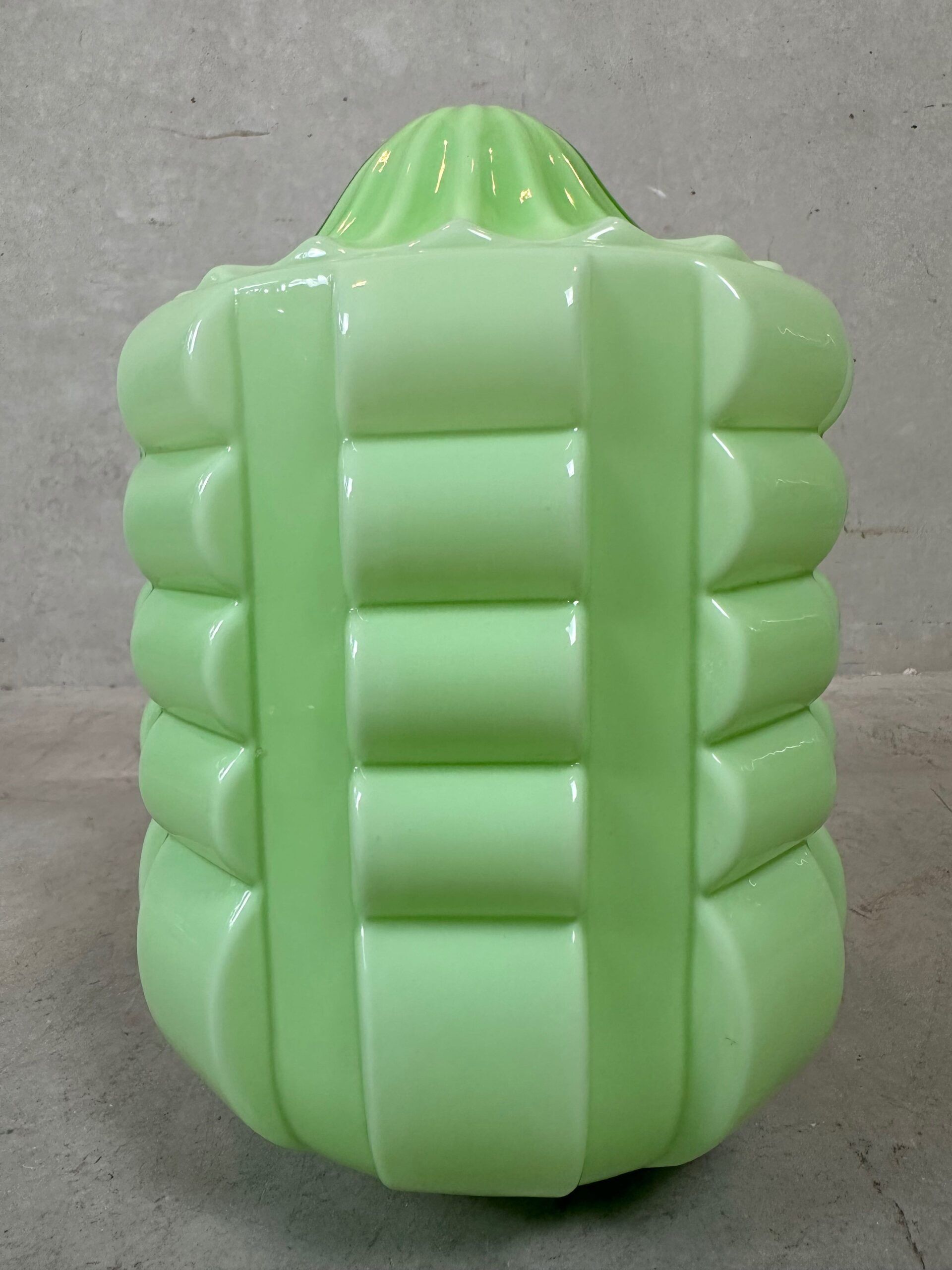 Art deco pendant lamp 'skyscraper' – green opaline