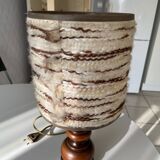 Turned wood lamp from the 1970s